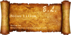 Bolos Liliom névjegykártya